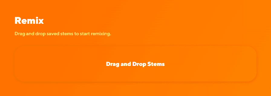 Song to Stems Remix Page
